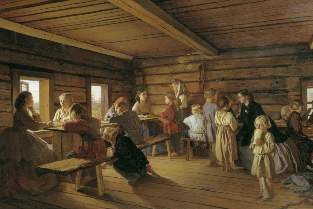Александр Морозов. «Сельская бесплатная школа» (1865)