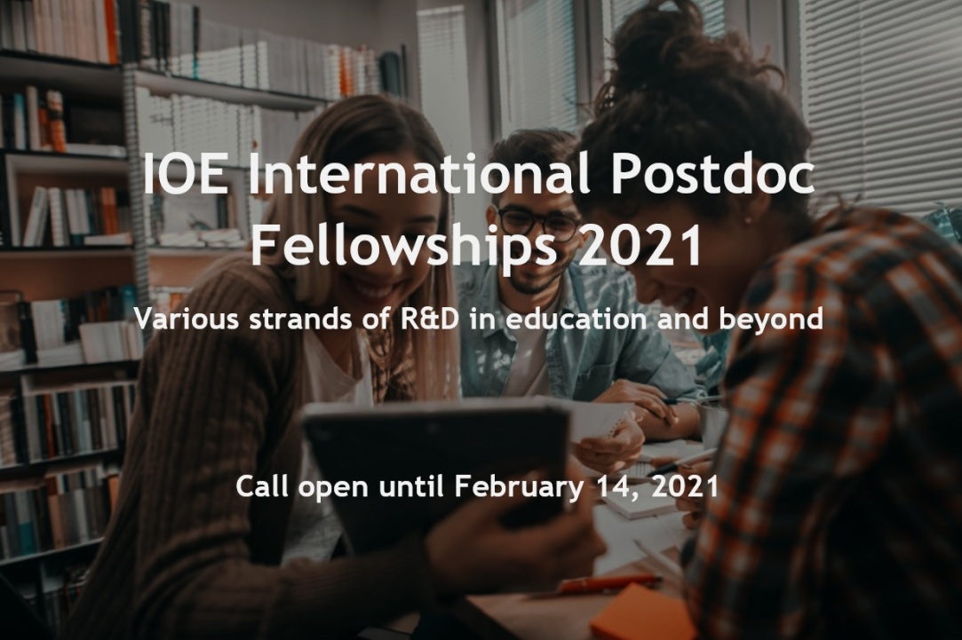 Call for Postdoc Fellows in Education 2021 Still Underway